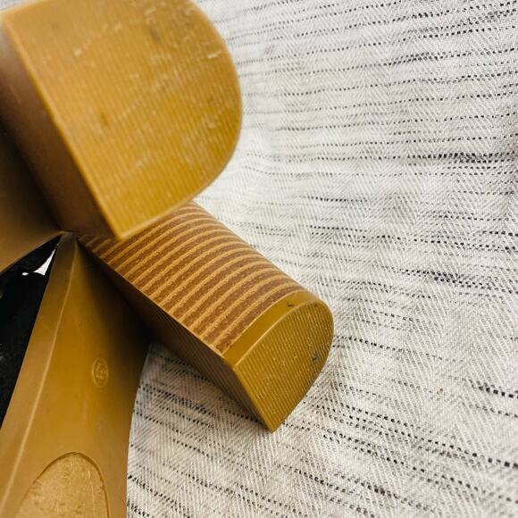 DV Dolce Vita Kassi Black Suede‎ Slingback Laser Cut Open Toe Block Heel Sandals - Picture 6 of 10